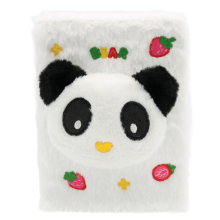 JUNIOR Dětský zápisník 13 x 19 cm, 80 listů, plyšová obálka + Panda