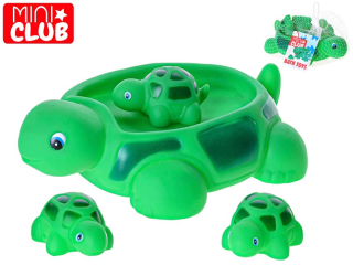  Mini Club želva 21cm do vany se třemi želvičkami 4m+ v síťce