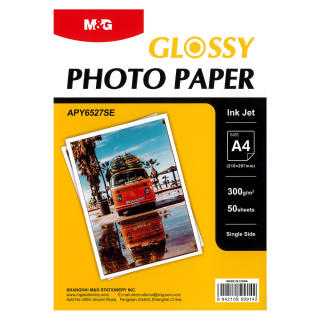 M&G Fotopapír pro inkoustové tiskárny A4, lesklý, 50 listů, 300g