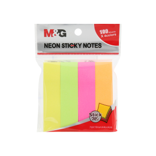 M&G Sada lepících bločků M&G 19x76 mm (4 neonové barvy v balení)