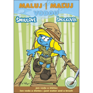 AKIM Omalovánka A5 Akim Maluj vodou - Šmoulové