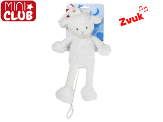 Mini Club ovečka plyšová 27cm s hracím strojkem na natažení 0m+ na kartě