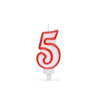 WIMEX Svíčka číslovat "5" 75 mm