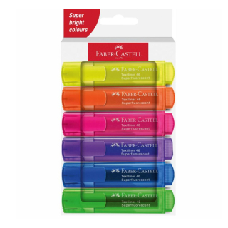 FABER-CASTELL Zvýrazňovač Faber-Castell 1546/6 Superfluo - sada, papírová krabička
