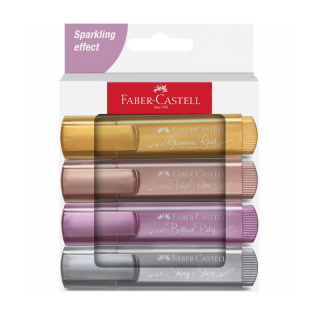 FABER-CASTELL Zvýrazňovač Faber-Castell 1546/4 Metallic - sada