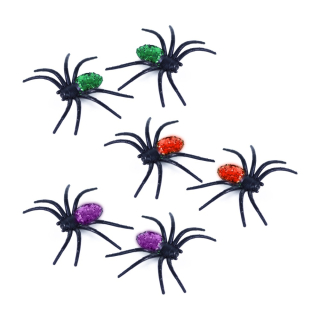 Dekorace pavouk Halloween 6,5x6 cm (6 ks)
