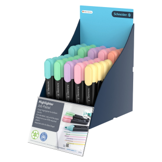 SCHNEIDER Prezentačný stojan Schneider Zvýrazňovač Job pastel mix SiS Display 35 ks