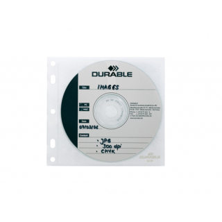 DURABLE Kapsy s děrováním na 2 CD/DVD