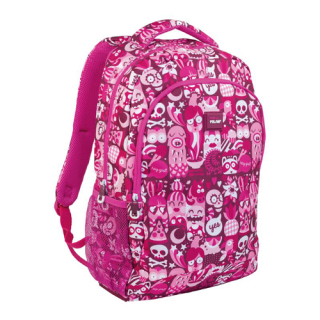 MILAN Školní batoh MILAN s 2 zipy Hey Girl pink 21l