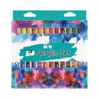 M&G Barvy akrylové M&G 12 ml - sada 24 ks