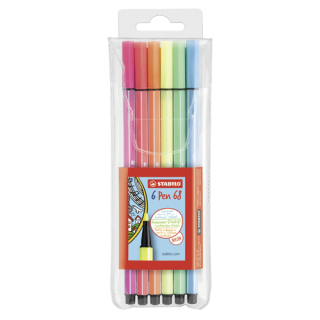 STABILO Prémiový vláknový fix - STABILO Pen 68 - 6 ks balenie Neon - so 6 rôznymi neon farbami