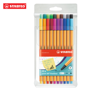 STABILO Liner - STABILO point 88 - 20 ks balenie - s 20 rôznymi farbami