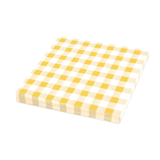 WIMEX Ubrousky1-vrstvé 33 x 33 cm karo žluté 100 ks