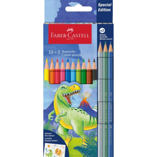 FABER-CASTELL Faber-Castell Dino Colour Classic pastelky 10+3 metalické - Dino