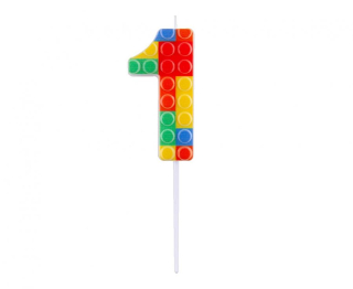 GoDan S.A. Dortová svíčka - číslice "1" Bloky 10,5 cm