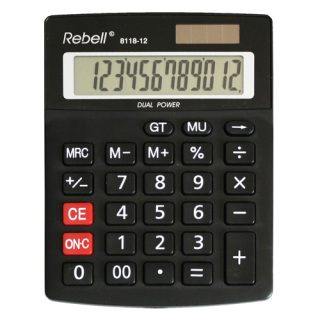 REBELL Kalkulačka stolní REBELL RE-8118-12 BX