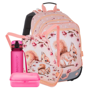 BAGMASTER Školní batoh (5-dílný set) BagMaster Alfa 26 A - Veverka