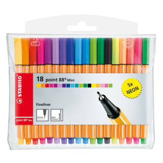 STABILO Liner STABILO point 88 mini sada 18 ks