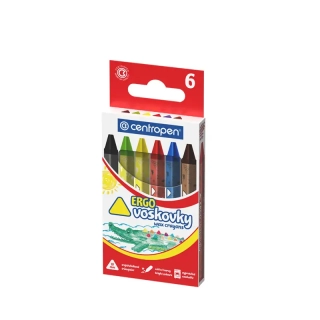 CENTROPEN Trojhranné pastelky CENTROPEN 9531/6, průměr 10 mm, omyvatelné, zářivé barvy
